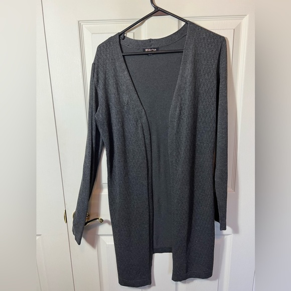 Bydesign Light Weight Cardigan Gray Open Front Size M No Pockets No Buttons - Picture 1 of 12